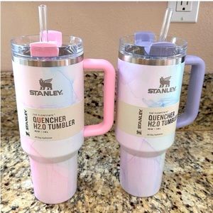 2 brand new 40 oz Stanley tumblers watercolor tulle and watercolor dusk
